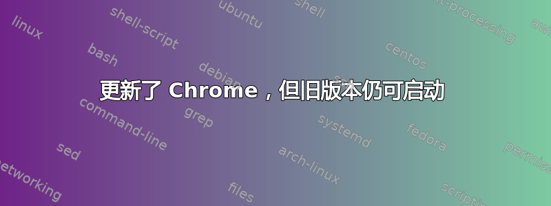 更新了 Chrome，但旧版本仍可启动