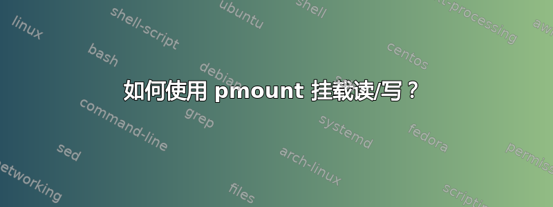 如何使用 pmount 挂载读/写？