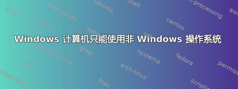 Windows 计算机只能使用非 Windows 操作系统