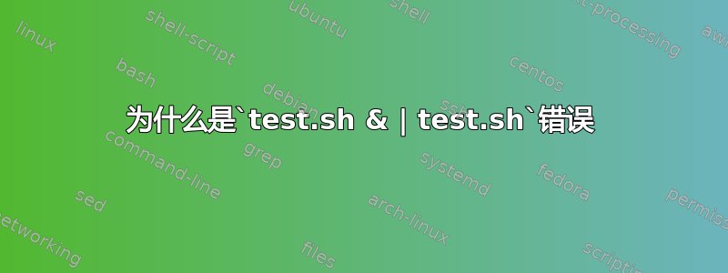 为什么是`test.sh & | test.sh`错误