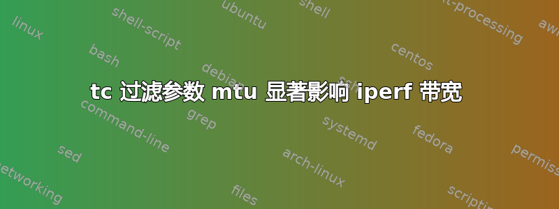 tc 过滤参数 mtu 显著影响 iperf 带宽