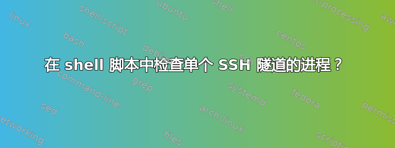 在 shell 脚本中检查单个 SSH 隧道的进程？