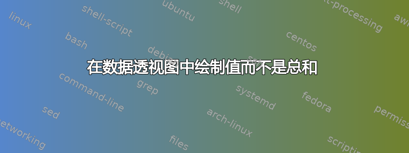 在数据透视图中绘制值而不是总和