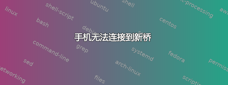 手机无法连接到新桥