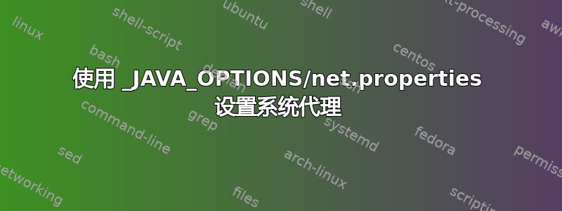 使用 _JAVA_OPTIONS/net.properties 设置系统代理