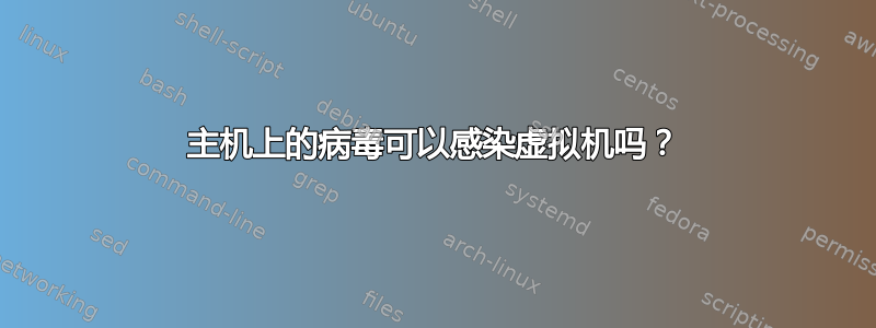 主机上的病毒可以感染虚拟机吗？