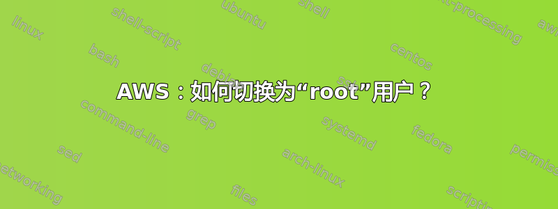 AWS：如何切换为“root”用户？