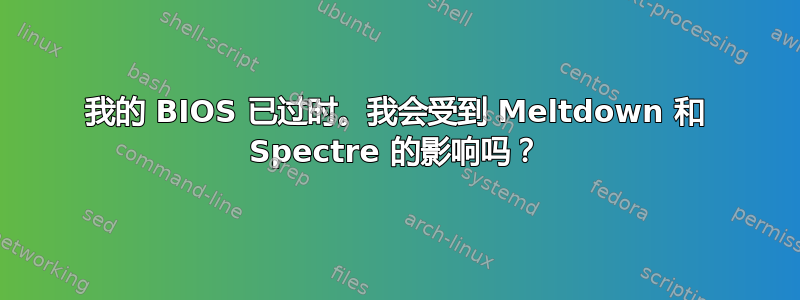 我的 BIOS 已过时。我会受到 Meltdown 和 Spectre 的影响吗？