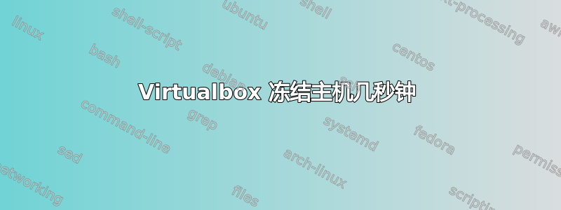 Virtualbox 冻结主机几秒钟