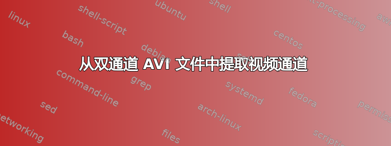 从双通道 AVI 文件中提取视频通道