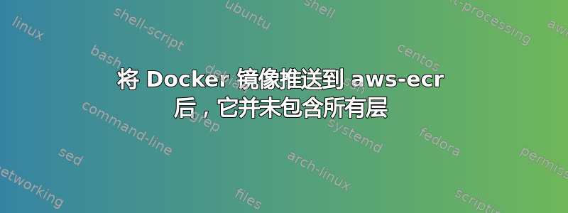 将 Docker 镜像推送到 aws-ecr 后，它并未包含所有层