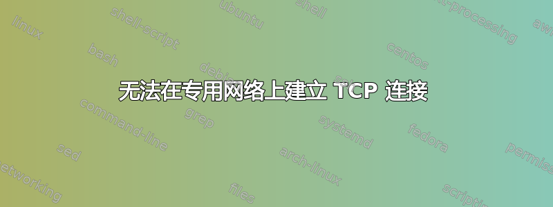 无法在专用网络上建立 TCP 连接