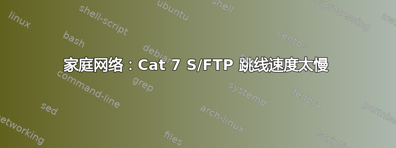 家庭网络：Cat 7 S/FTP 跳线速度太慢