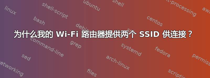 为什么我的 Wi-Fi 路由器提供两个 SSID 供连接？