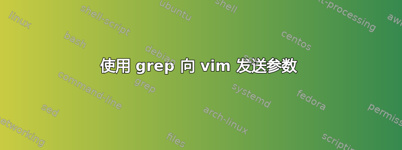 使用 grep 向 vim 发送参数