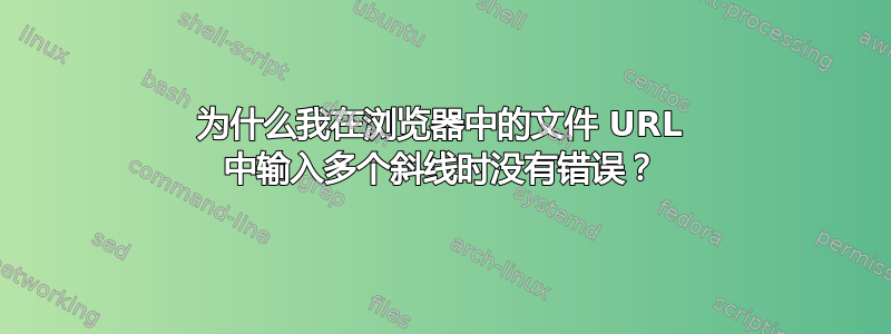 为什么我在浏览器中的文件 URL 中输入多个斜线时没有错误？