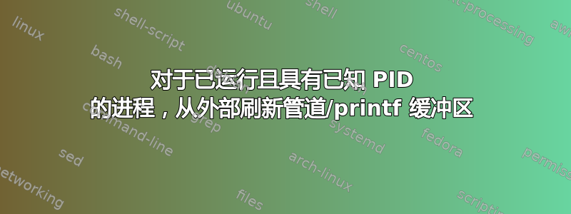 对于已运行且具有已知 PID 的进程，从外部刷新管道/printf 缓冲区