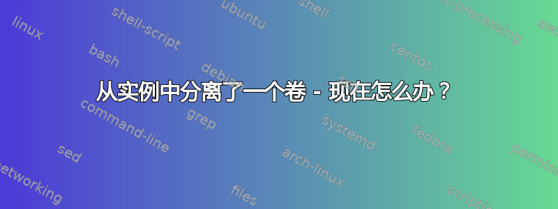 从实例中分离了一个卷 - 现在怎么办？