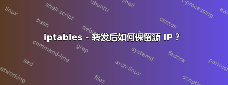 iptables - 转发后如何保留源 IP？