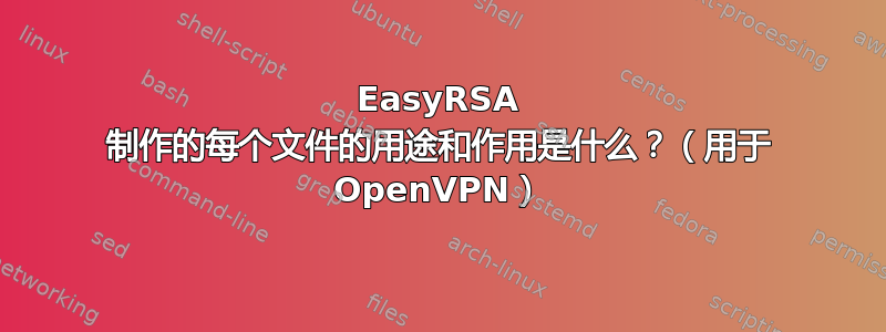 EasyRSA 制作的每个文件的用途和作用是什么？（用于 OpenVPN）