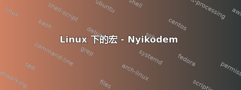 Linux 下的宏 - Nyikodem