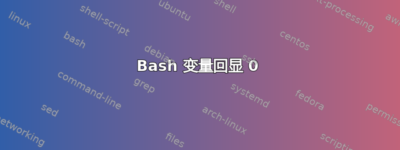 Bash 变量回显 0