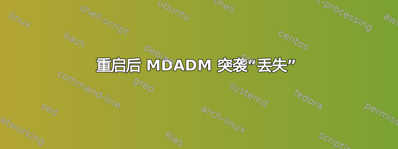 重启后 MDADM 突袭“丢失”