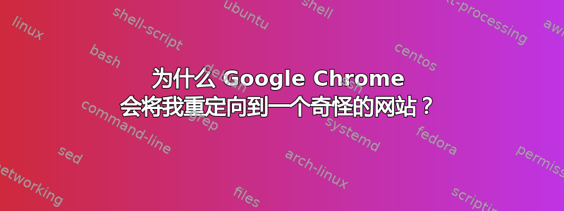 为什么 Google Chrome 会将我重定向到一个奇怪的网站？