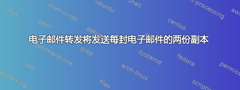 电子邮件转发将发送每封电子邮件的两份副本