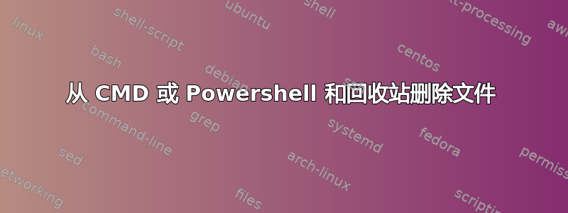 从 CMD 或 Powershell 和回收站删除文件