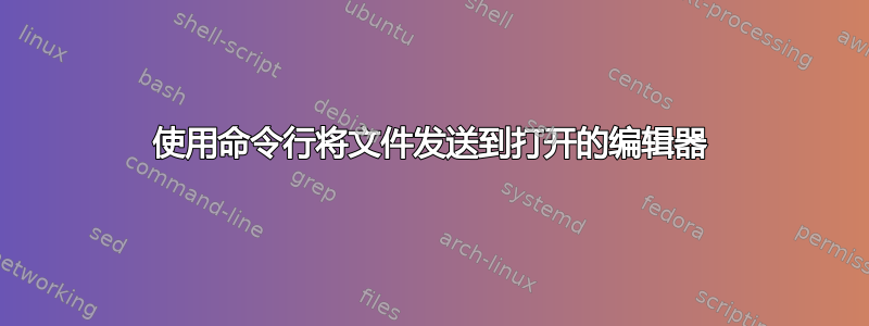 使用命令行将文件发送到打开的编辑器