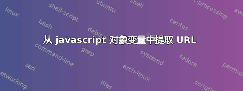 从 javascript 对象变量中提取 URL