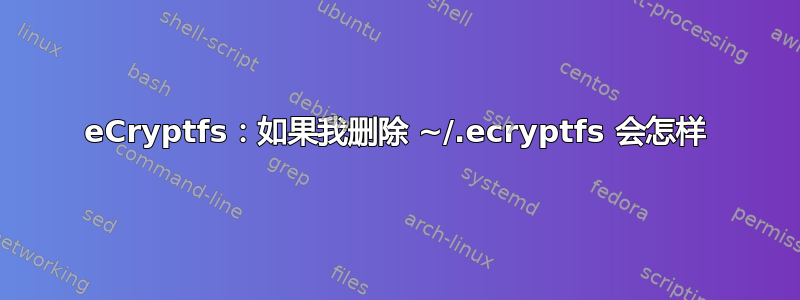 eCryptfs：如果我删除 ~/.ecryptfs 会怎样