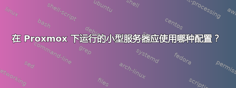 在 Proxmox 下运行的小型服务器应使用哪种配置？