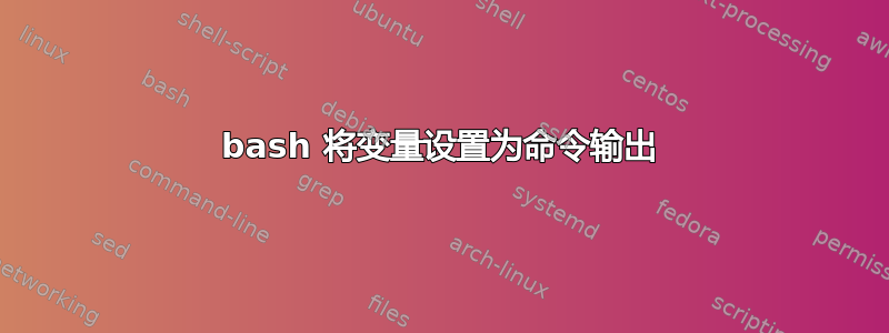 bash 将变量设置为命令输出