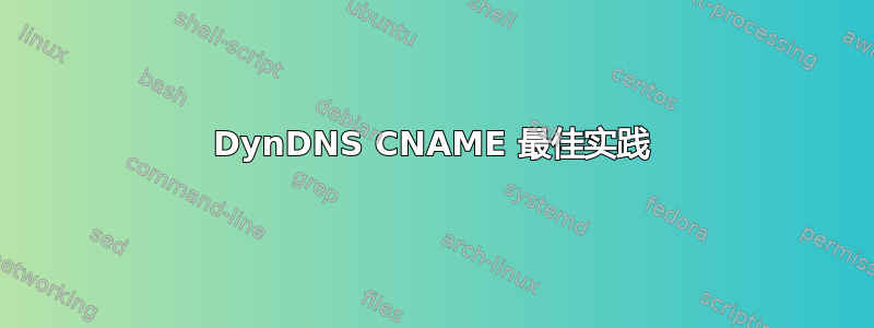 DynDNS CNAME 最佳实践