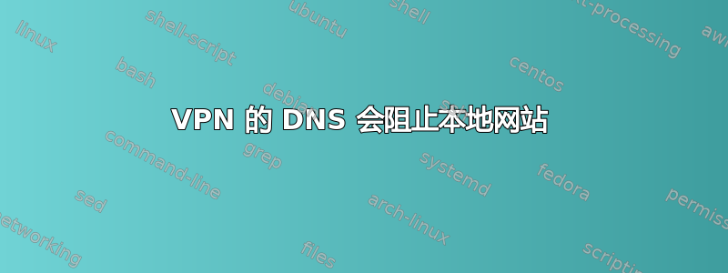 VPN 的 DNS 会阻止本地网站