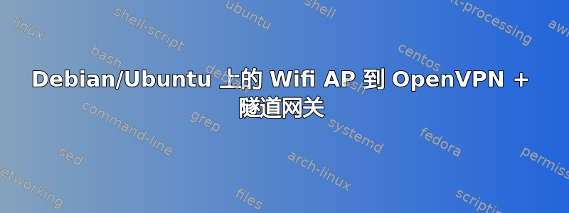 Debian/Ubuntu 上的 Wifi AP 到 OpenVPN + 隧道网关