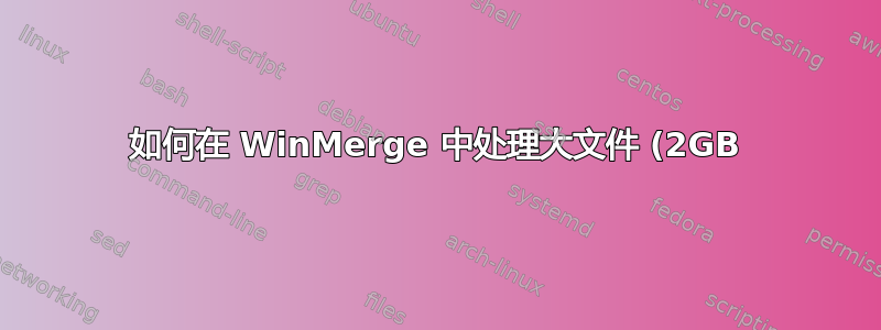 如何在 WinMerge 中处理大文件 (2GB