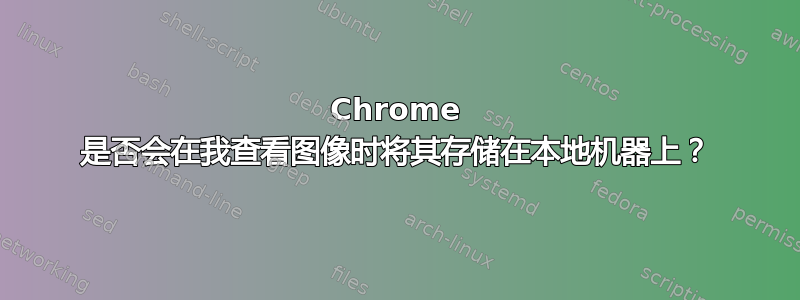 Chrome 是否会在我查看图像时将其存储在本地机器上？