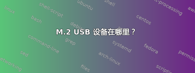 M.2 USB 设备在哪里？