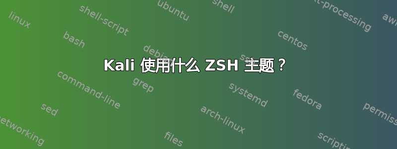 Kali 使用什么 ZSH 主题？