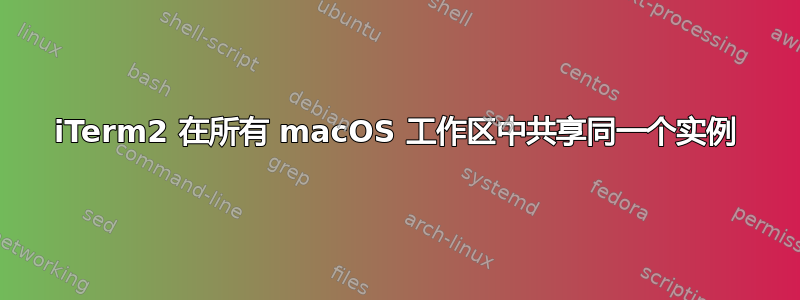 iTerm2 在所有 macOS 工作区中共享同一个实例