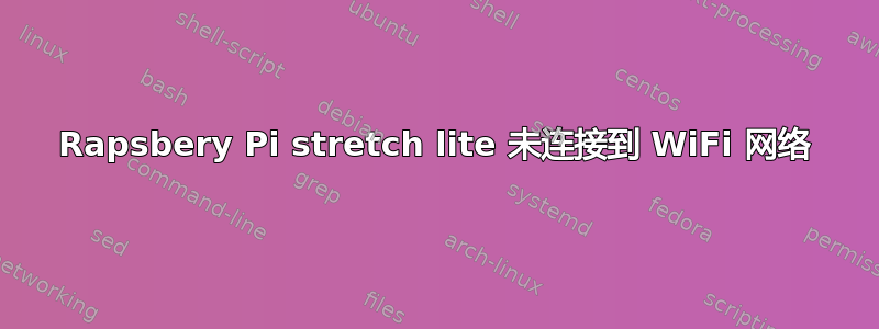 Rapsbery Pi stretch lite 未连接到 WiFi 网络