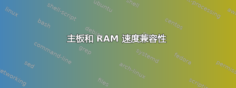 主板和 RAM 速度兼容性