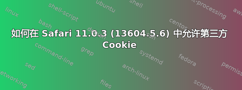 如何在 Safari 11.0.3 (13604.5.6) 中允许第三方 Cookie