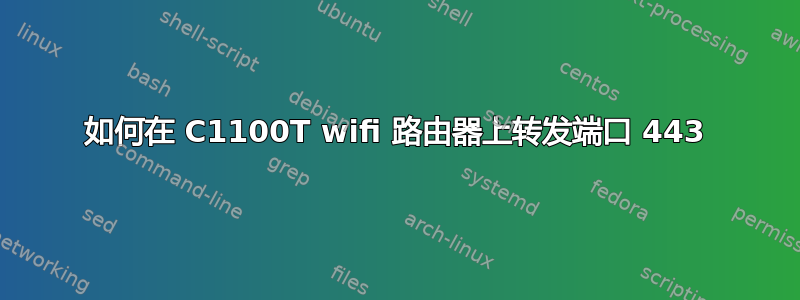 如何在 C1100T wifi 路由器上转发端口 443