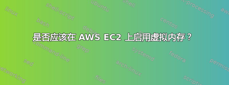 是否应该在 AWS EC2 上启用虚拟内存？