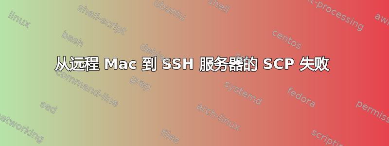 从远程 Mac 到 SSH 服务器的 SCP 失败