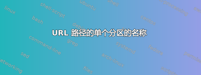 URL 路径的单个分区的名称